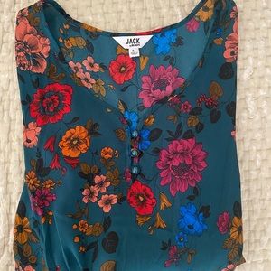 Long sleeve floral top. Medium in size.